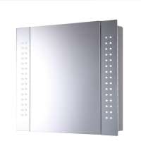 Modern bathroom steel mirror cabinet with light high quality silver LED shaving bathroom medicine cabinets