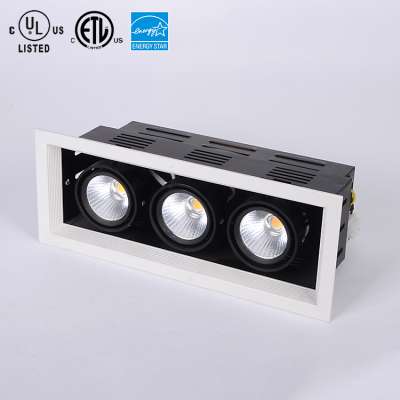 CE Round 50000h life double heads SMD 36w led multiple downlight